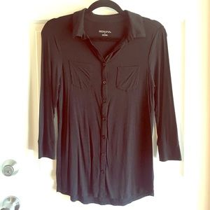 NWOT Merona Black Button Down Shirt